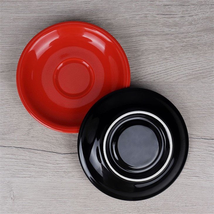 color glazed coffee cup saucer set 6